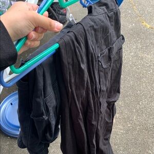 Black Cargo Pants 3Pc